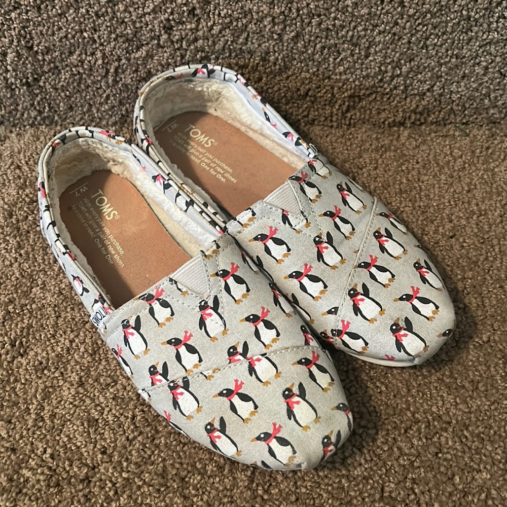Christmas Toms with penguin print